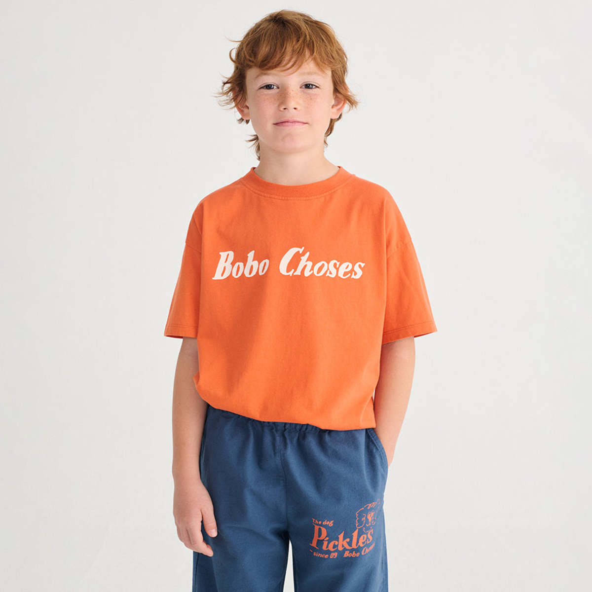 KIDS Bobo Choses Logo Print T-Shirt - Orange - Image 4 of 7