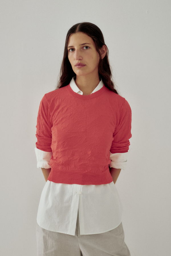 SAYAKA DAVIS NEW YORK Crinkled Pullover Top
