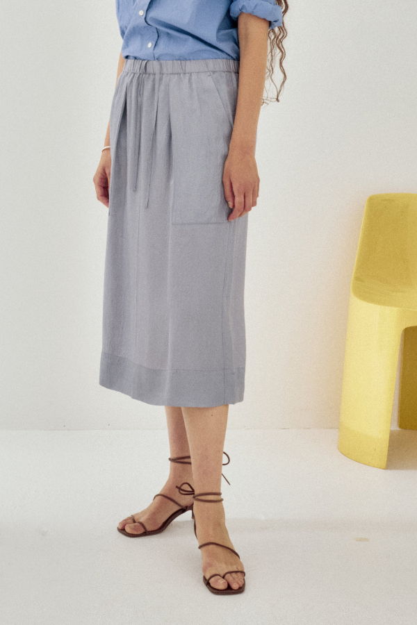 SAYAKA DAVIS NEW YORK Pull-On Skirt in Lavender Gray Skirt