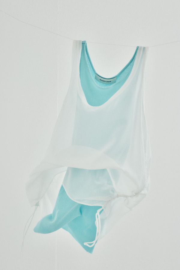 SAYAKA DAVIS NEW YORK Rib Tank - Cyan