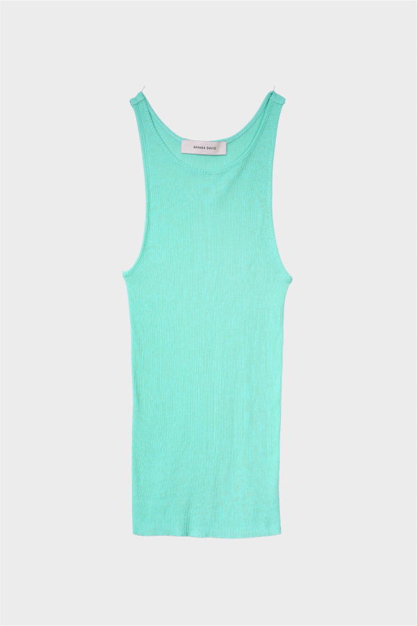 SAYAKA DAVIS NEW YORK Rib Tank - Cyan
