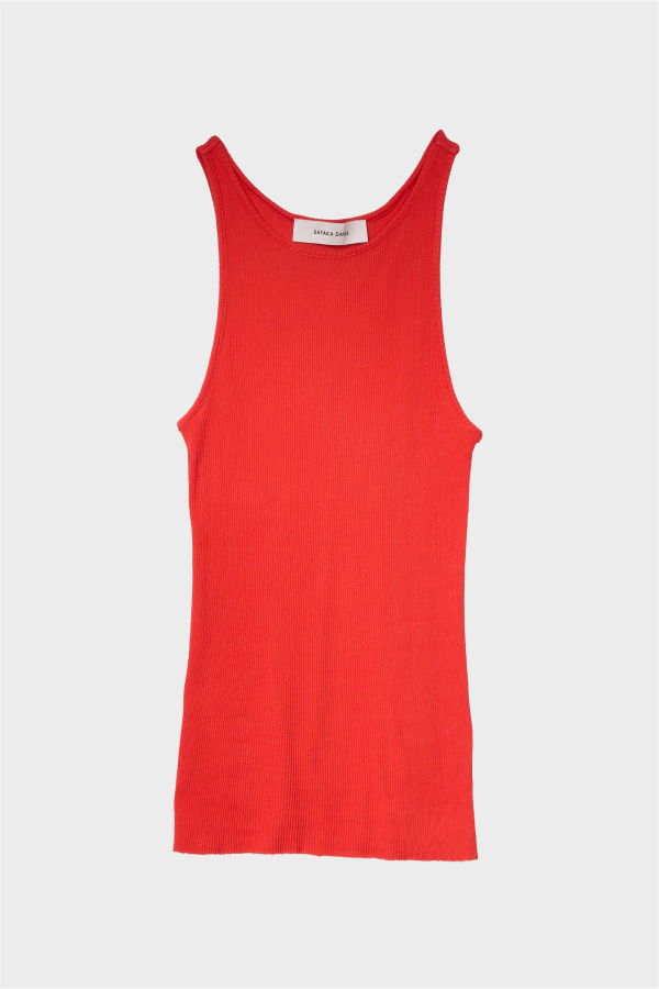 SAYAKA DAVIS NEW YORK Rib Tank - Poppy Red