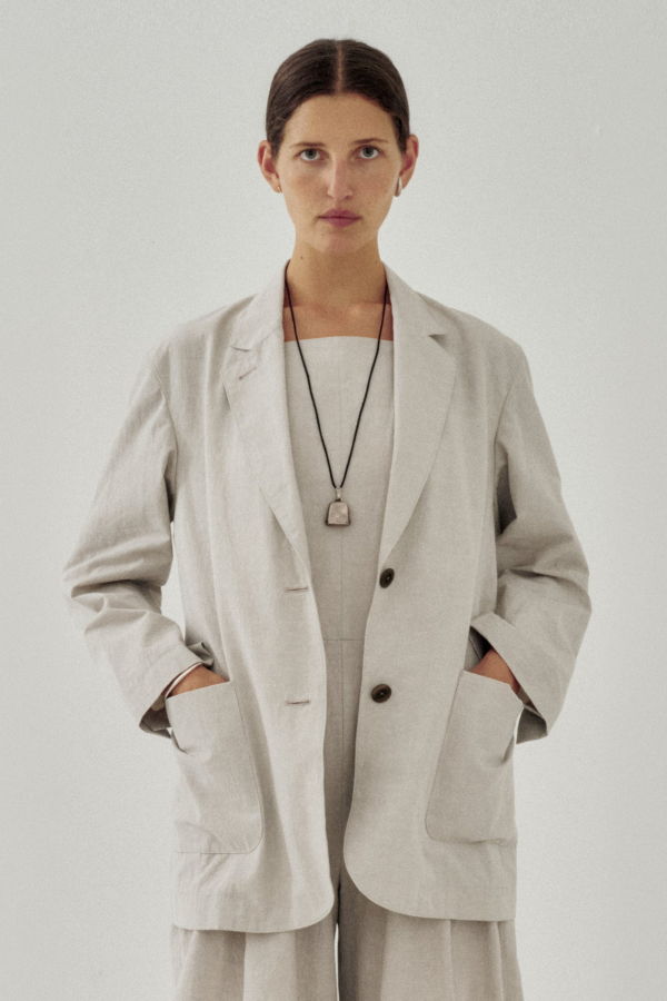SAYAKA DAVIS NEW YORK Two Button Blazer - Cloud