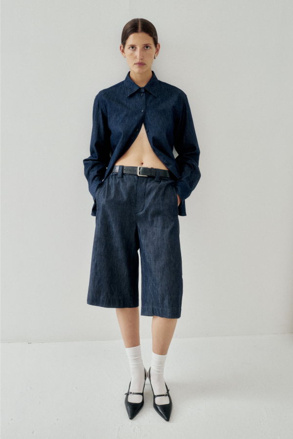 SAYAKA DAVIS NEW YORK Wide Capris - Indigo