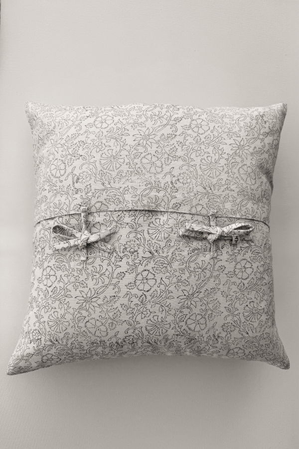 Ninéh Soft Smoke Block Print Pillow