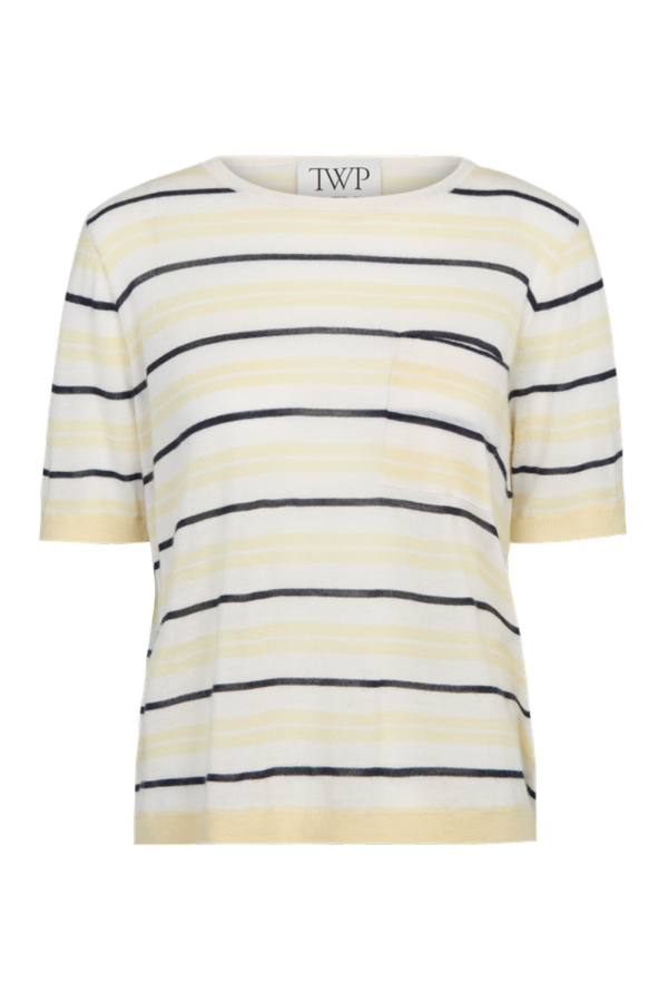 TWP Striped Short Sleeve Tee - Ivory Multi