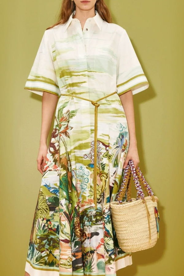 ALÉMAIS Jungle Boogie Shirtdress