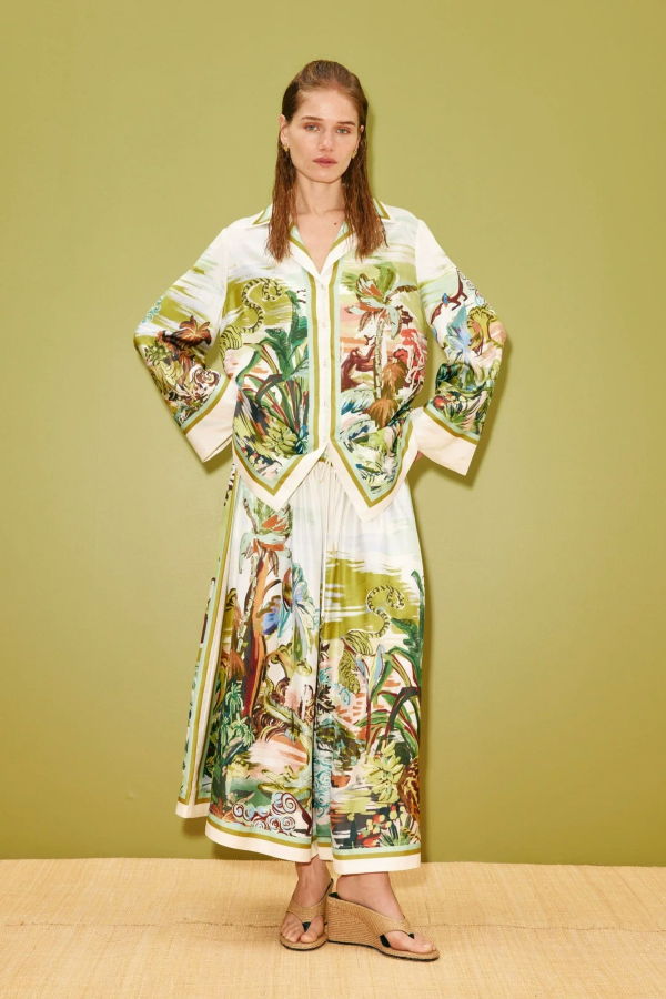 ALÉMAIS Jungle Boogie Silk Culotte