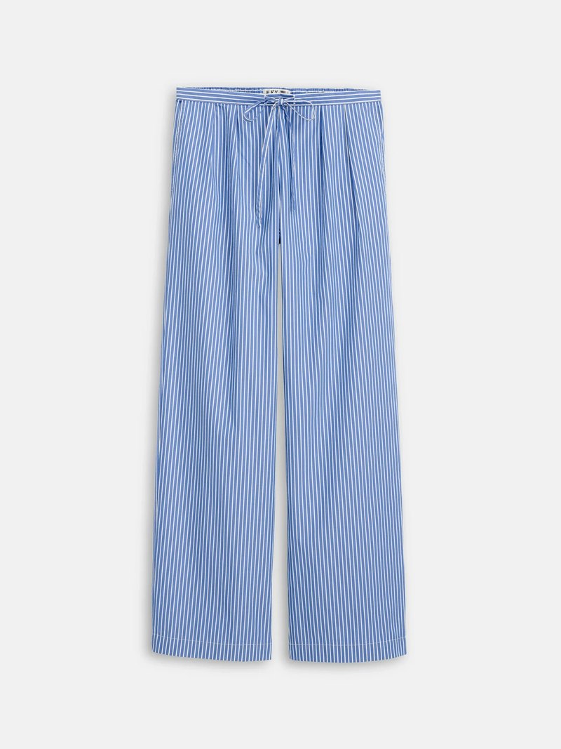 Alex Mill Hudson Poplin Pants - Blue Ivory Stripe