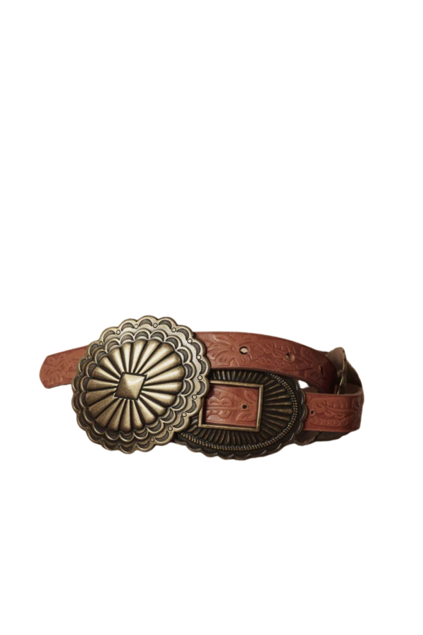 The Great. The Tooled Leather Concho Belt