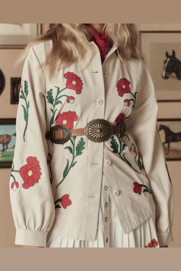 The Great. The Tooled Leather Concho Belt