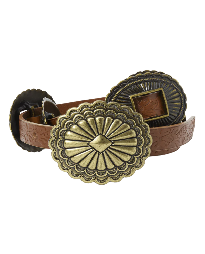 The Great. The Tooled Leather Concho Belt