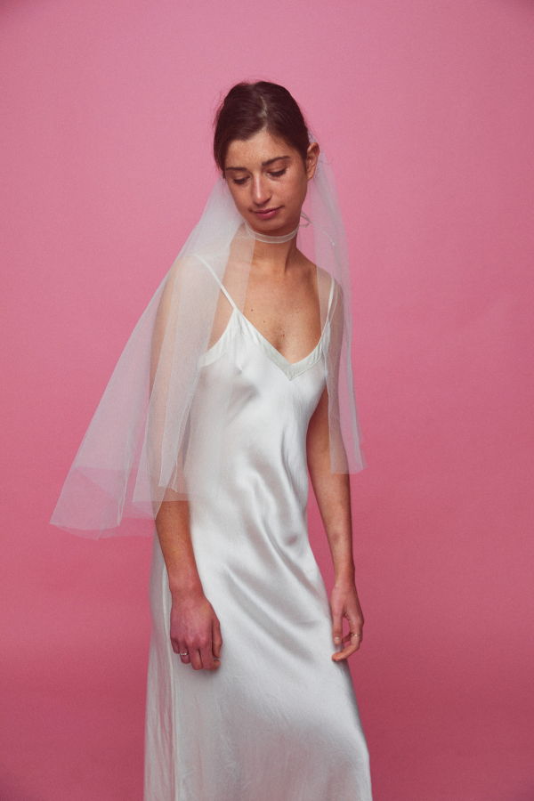 baaby Circular Gathered Veil - Ivory