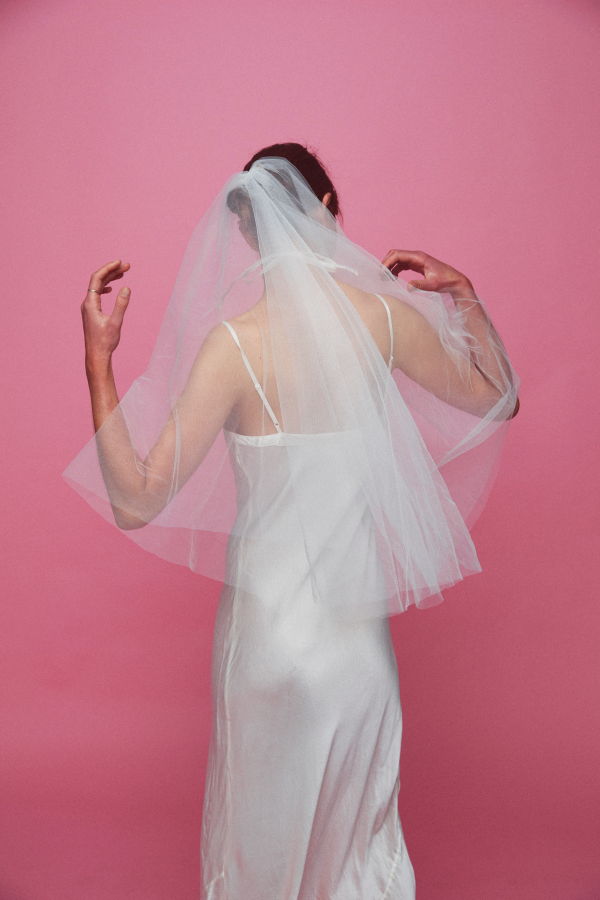 baaby Circular Gathered Veil - Ivory