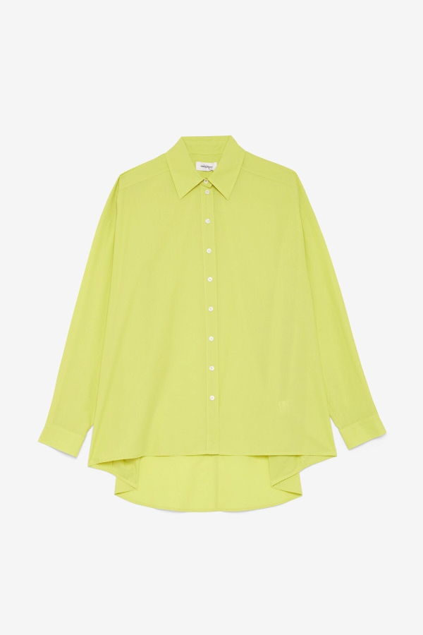 Ottod'Ame Oversized Button Down Top - Chartreuse