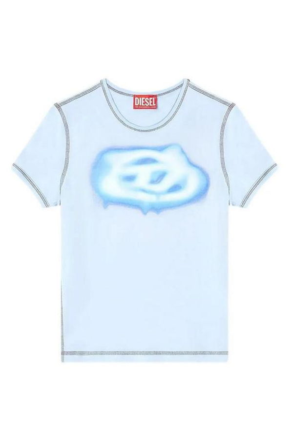 DIESEL Short Sleeve T-Shirt - Light Blue