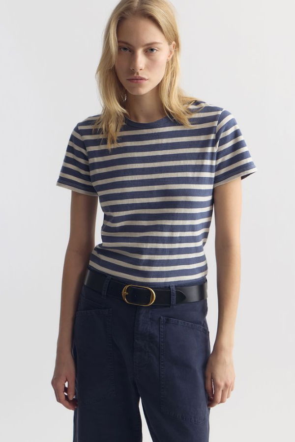 Nili Lotan Lana Crewneck Striped Tee