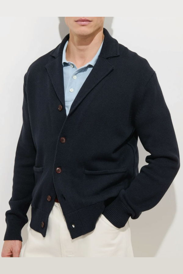 Alex Mill Alain Cotton Linen Blazer - Dark Navy