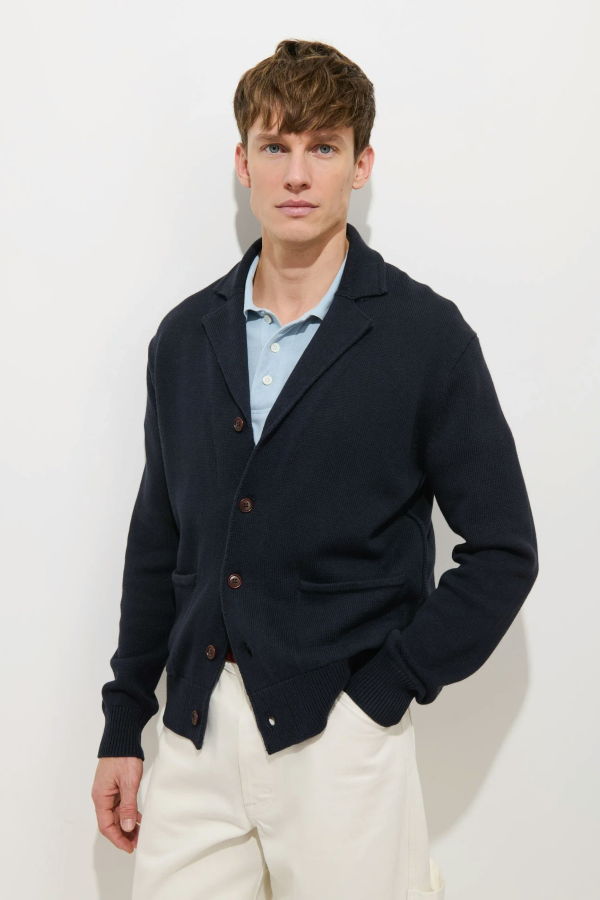 Alex Mill Alain Cotton Linen Blazer - Dark Navy