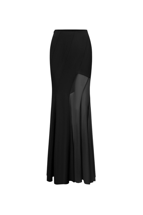 Oude Waag Panelled Maxi Skirt - Black