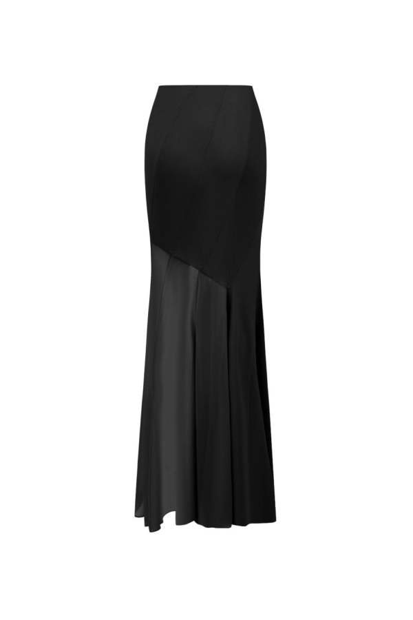 Oude Waag Panelled Maxi Skirt - Black