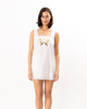 ciao lucia Edeme Embroidered Linen Dress - White - Thumbnail 1