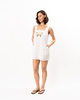 ciao lucia Edeme Embroidered Linen Dress - White - Thumbnail 4