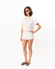 ciao lucia Idoya Embroidered Linen Top - White - Thumbnail 4
