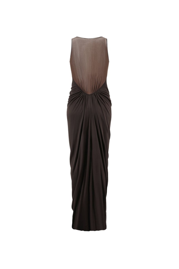 Oude Waag Coffee Twisted Maxi Dress - Coffee