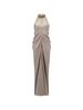 Oude Waag Ruched Halterneck Maxi Dress - Gray - Thumbnail 1