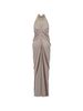 Oude Waag Ruched Halterneck Maxi Dress - Gray - Thumbnail 2