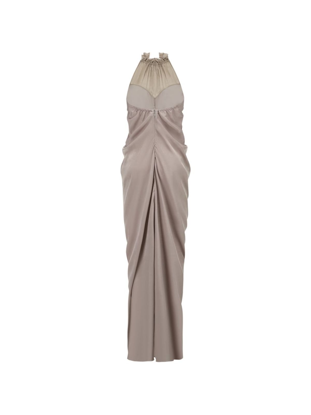 Oude Waag Ruched Halterneck Maxi Dress - Gray - Image 2 of 2