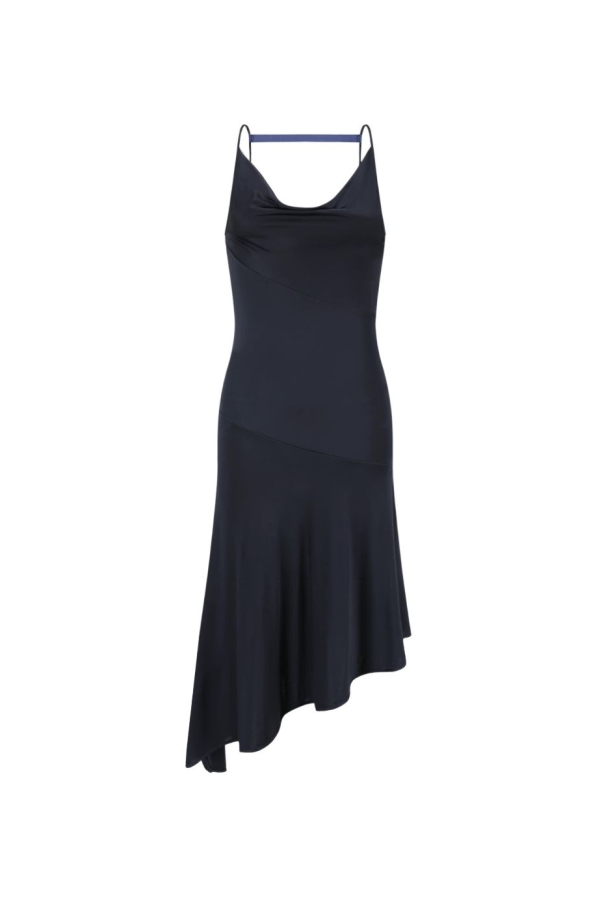 Oude Waag Ink Cowl Asymmetrical Dress - Ink