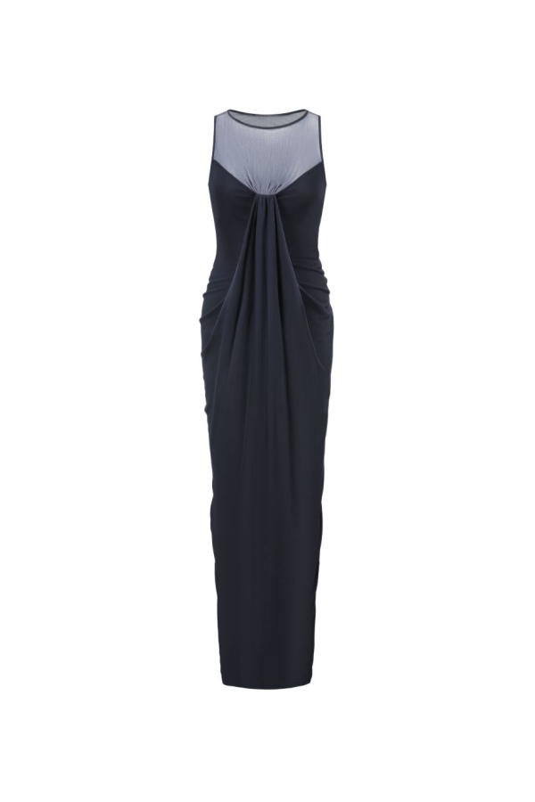 Oude Waag Ink Twisted Maxi Dress - Ink Blue