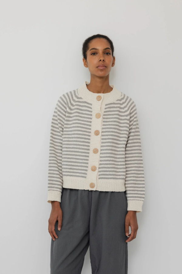 Wol Hide Striped Bomber Cardigan