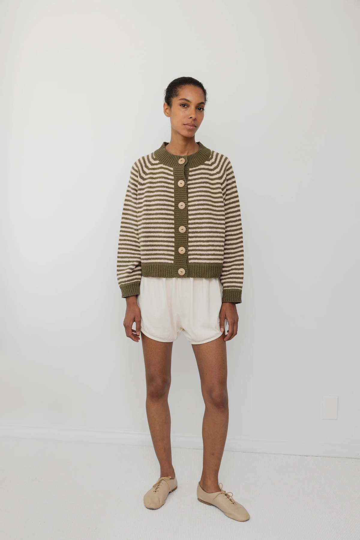 Wol Hide Striped Bomber Cardigan - Image 2 of 6