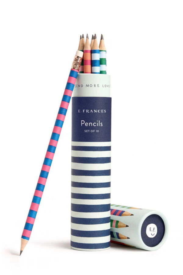 E. Frances Paper Varsity Stripes Pencil Set