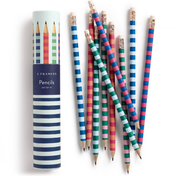 E. Frances Paper Varsity Stripes Pencil Set
