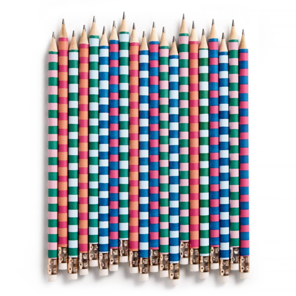 E. Frances Paper Varsity Stripes Pencil Set