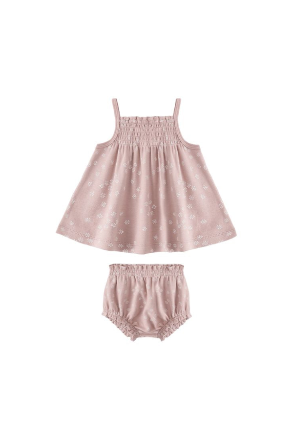 KIDS Quincy Mae Smocked Tank + Bloomer Set