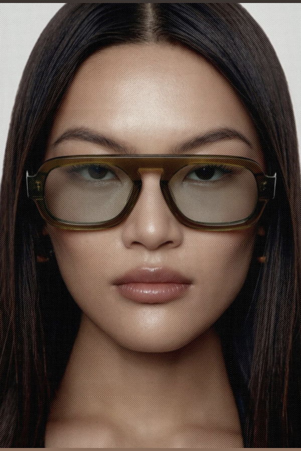 Elisa Johnson Jane Mini in Olive Green Sunglasses