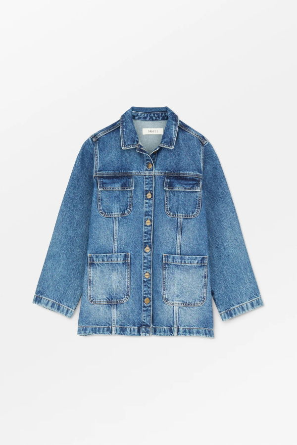 Skall Margaux Shirt Overshirt Slouchy Blue