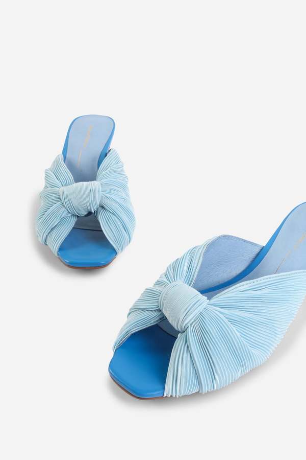 "INTENTIONALLY __________." Curfew Kitten Heel - Baby Blue