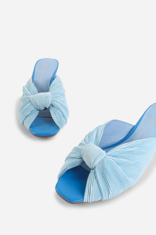"INTENTIONALLY __________." Curfew Kitten Heel - Baby Blue