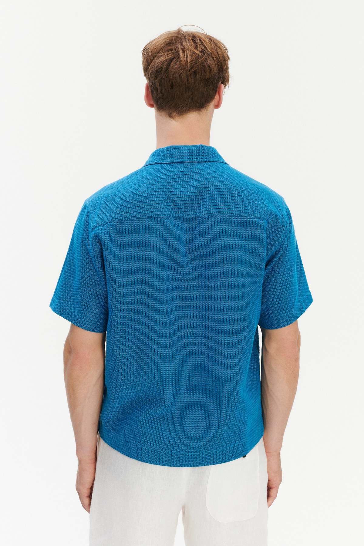 Delikatessen Camp Collar Shirt in Structured and Light Cotton - Image 7 of 8