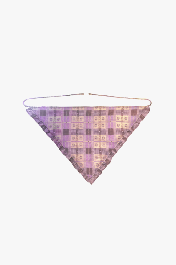 Anna Sui Plaid Blossom Bandana