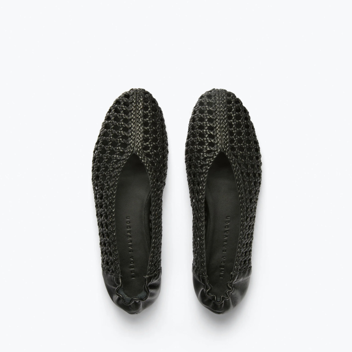 Freda Salvador Riley Open Weave Ballet Flat - Black Woven Calf - Image 2 of 4