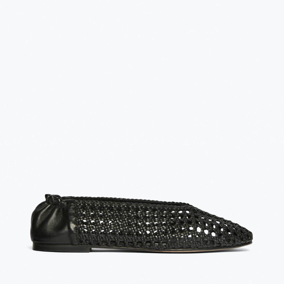 Freda Salvador Riley Open Weave Ballet Flat - Black Woven Calf - Image 3 of 4