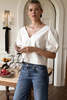 Emerson Fry Viscose V Top - Swan - Thumbnail 2