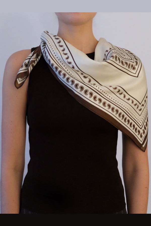 lescarf Paisley Scarf 80cm